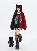 Worth Every Penny Original Sweet Cool Color Block Oversized Hoodie with Fleece Lining