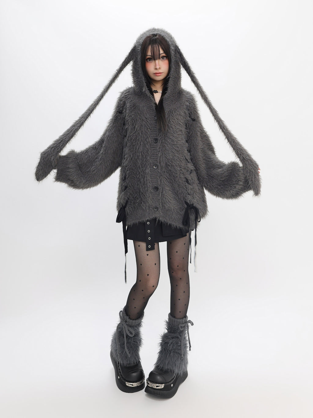Cat Wish Original Faux Mink Angora Rabbit Knit Sweater – Oversized Thick Pullover Top for Fall & Winter