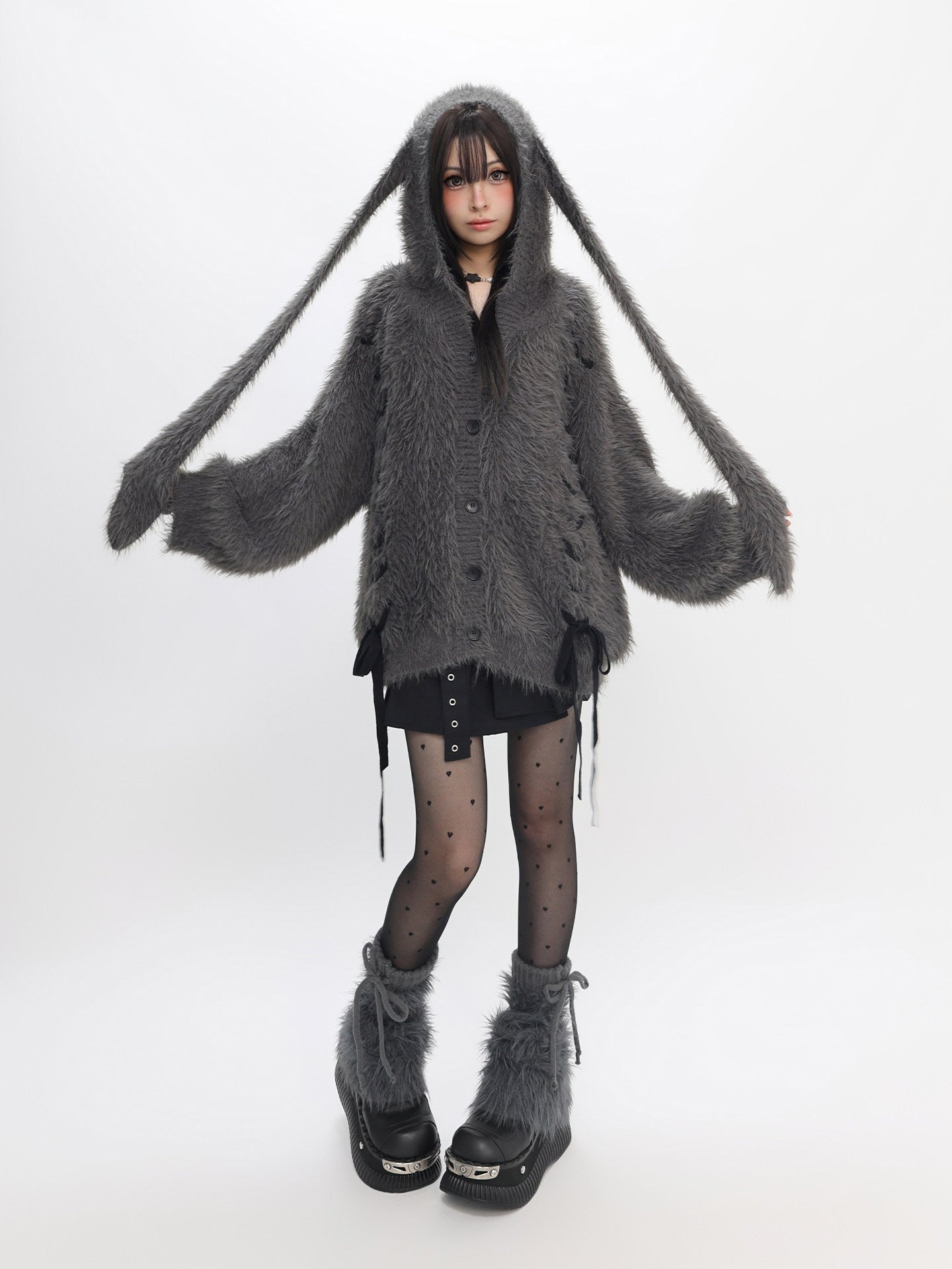 Cat Wish Original Faux Mink Angora Rabbit Knit Sweater – Oversized Thick Pullover Top for Fall & Winter