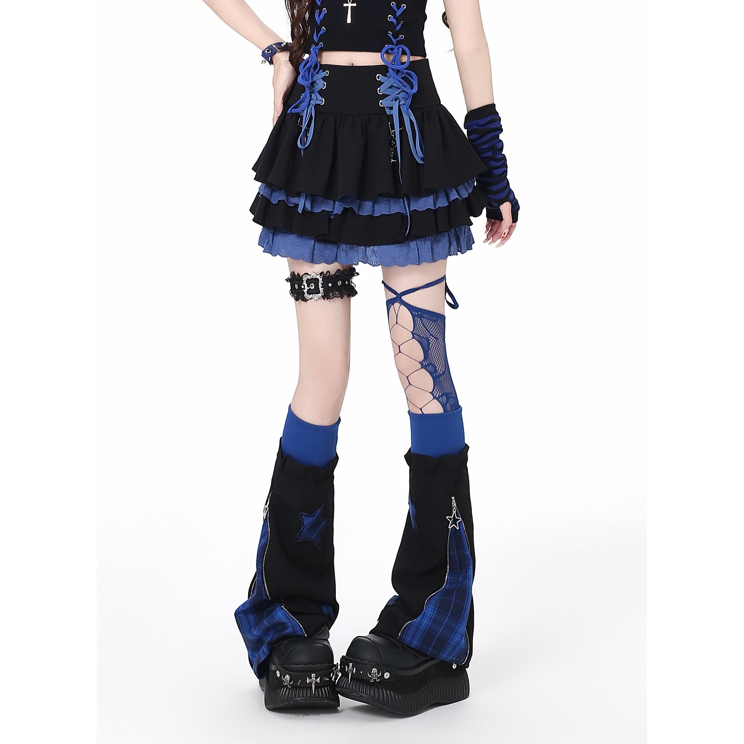 Rebellion Era Original Y2K Sweet Cool Edgy Girl Strap Lace Puffy Skirt Cake Dress