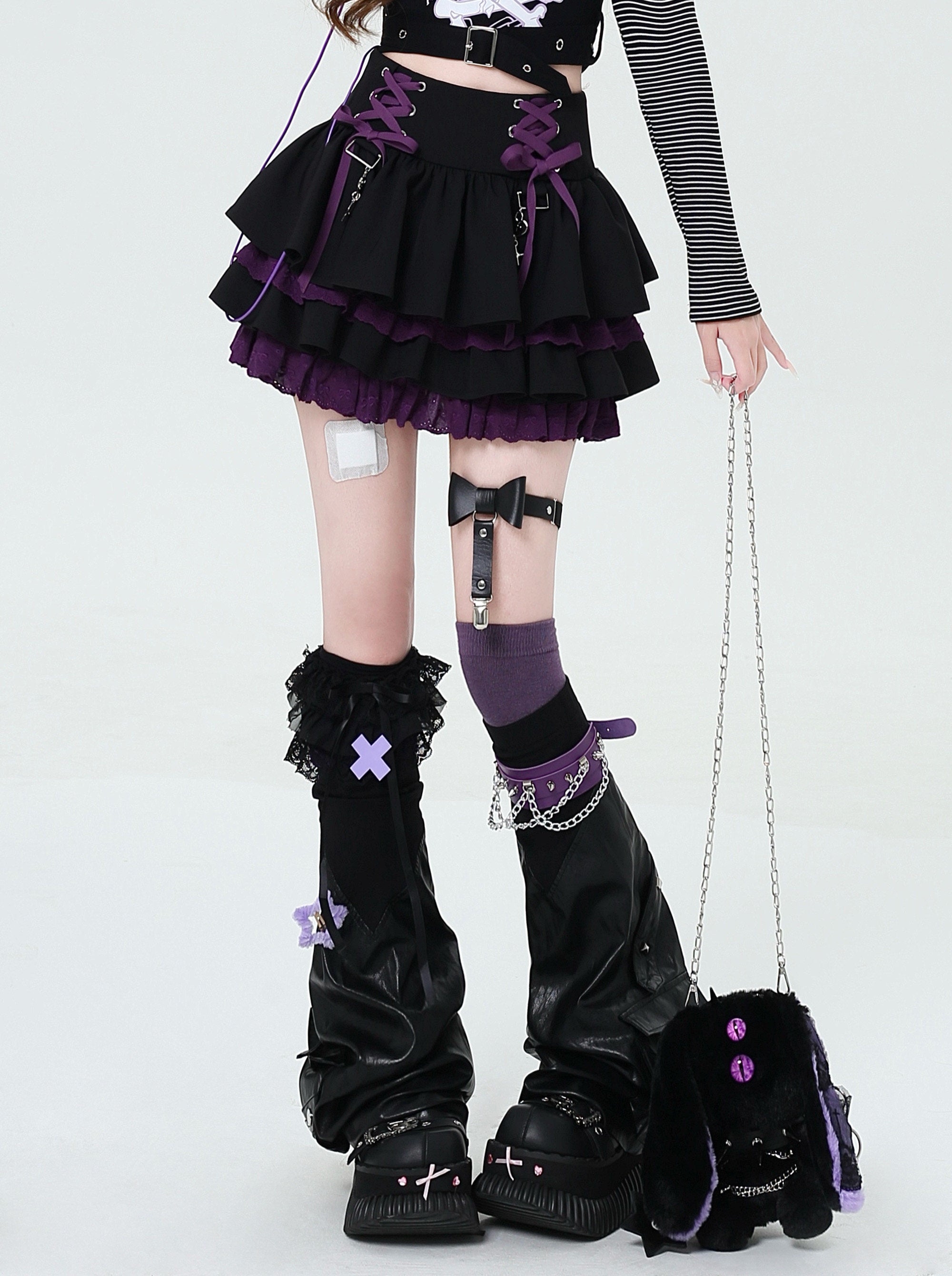 Rebellion Era Original Y2K Sweet Cool Edgy Girl Strap Lace Puffy Skirt Cake Dress