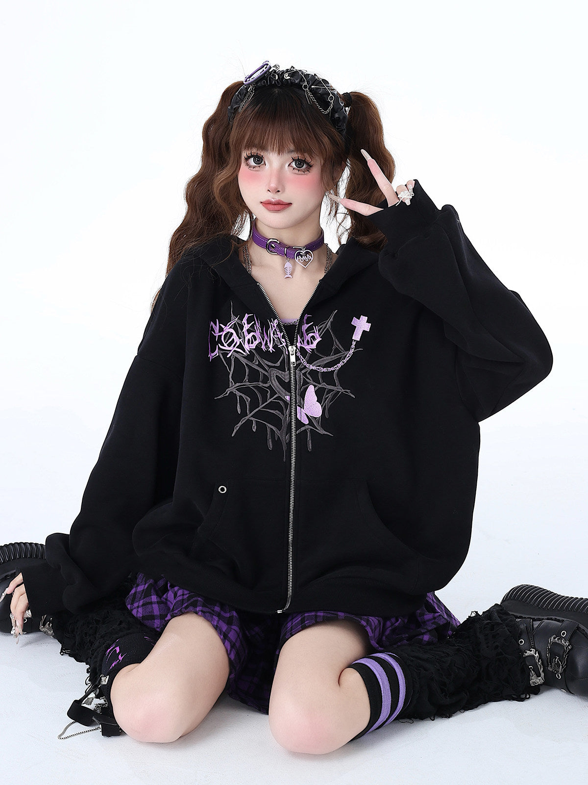 Broken Butterfly Original Sweet Subpunk Niche Oversized Versatile Hoodie Jacket – Early Spring