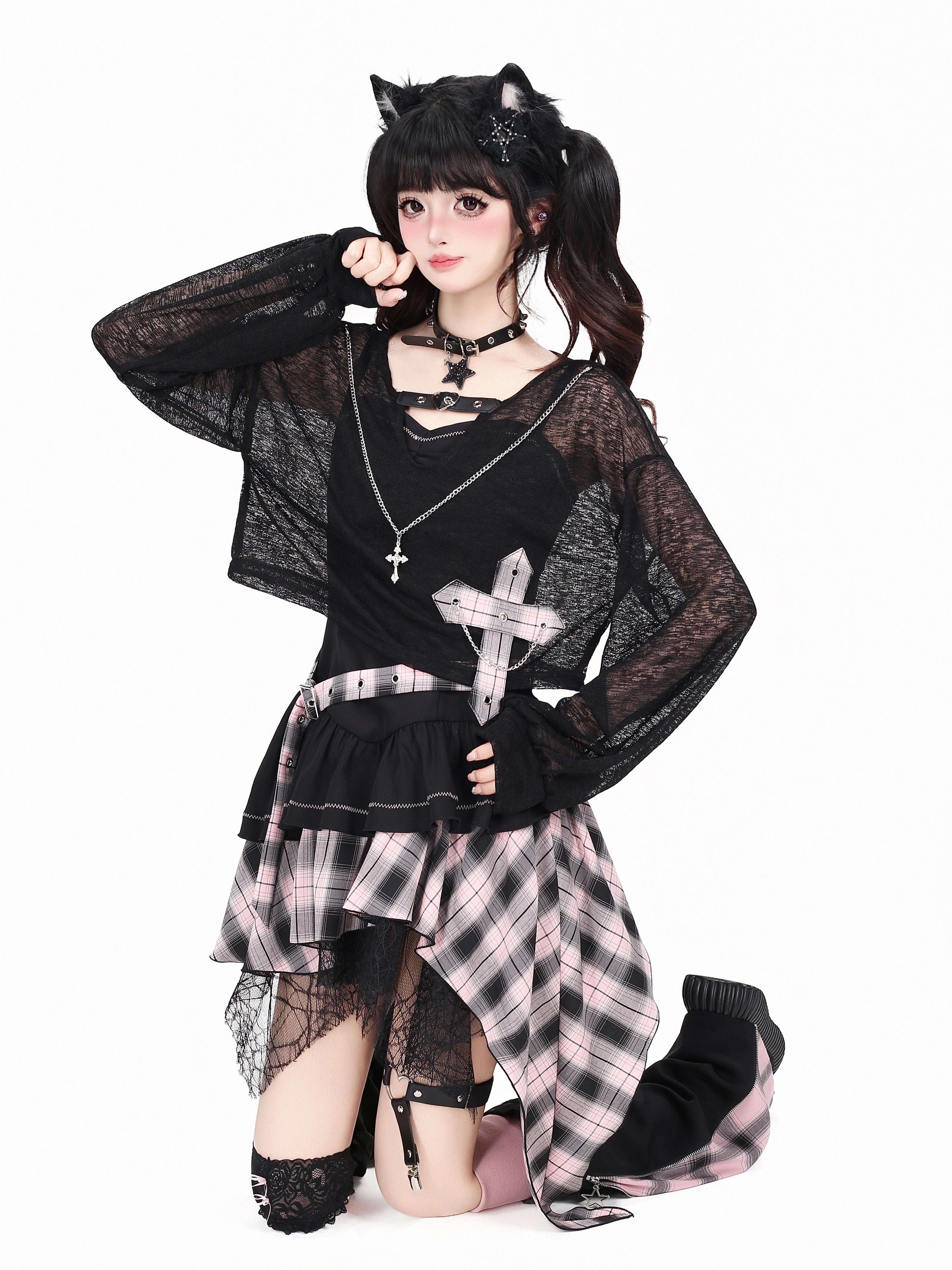 Lost Island Light Asian Gothic Niche Cover-Up Dress – Original Design for Women's Summer