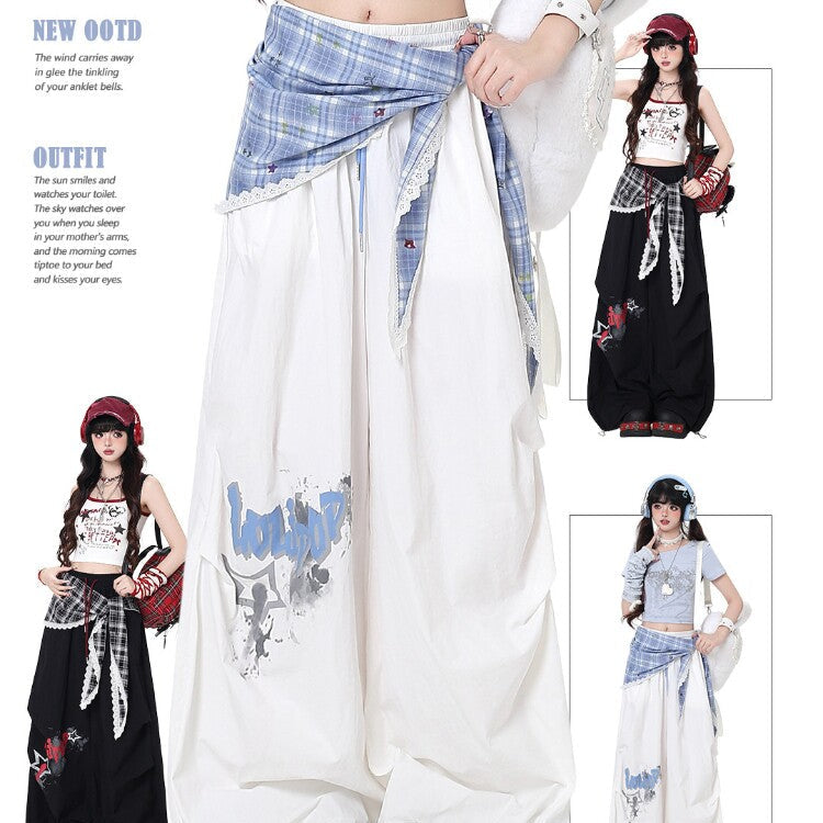 Original Street Layering Design Oversized Dance Workwear Casual Pants – Spring