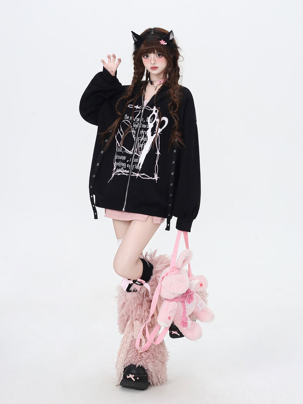 Worth Every Penny Original Sweet Cool Color Block Oversized Hoodie with Fleece Lining