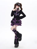Tokyo Note Original Light Niche Black Purple Slim Long Sleeve T-Shirt – Spring Summer