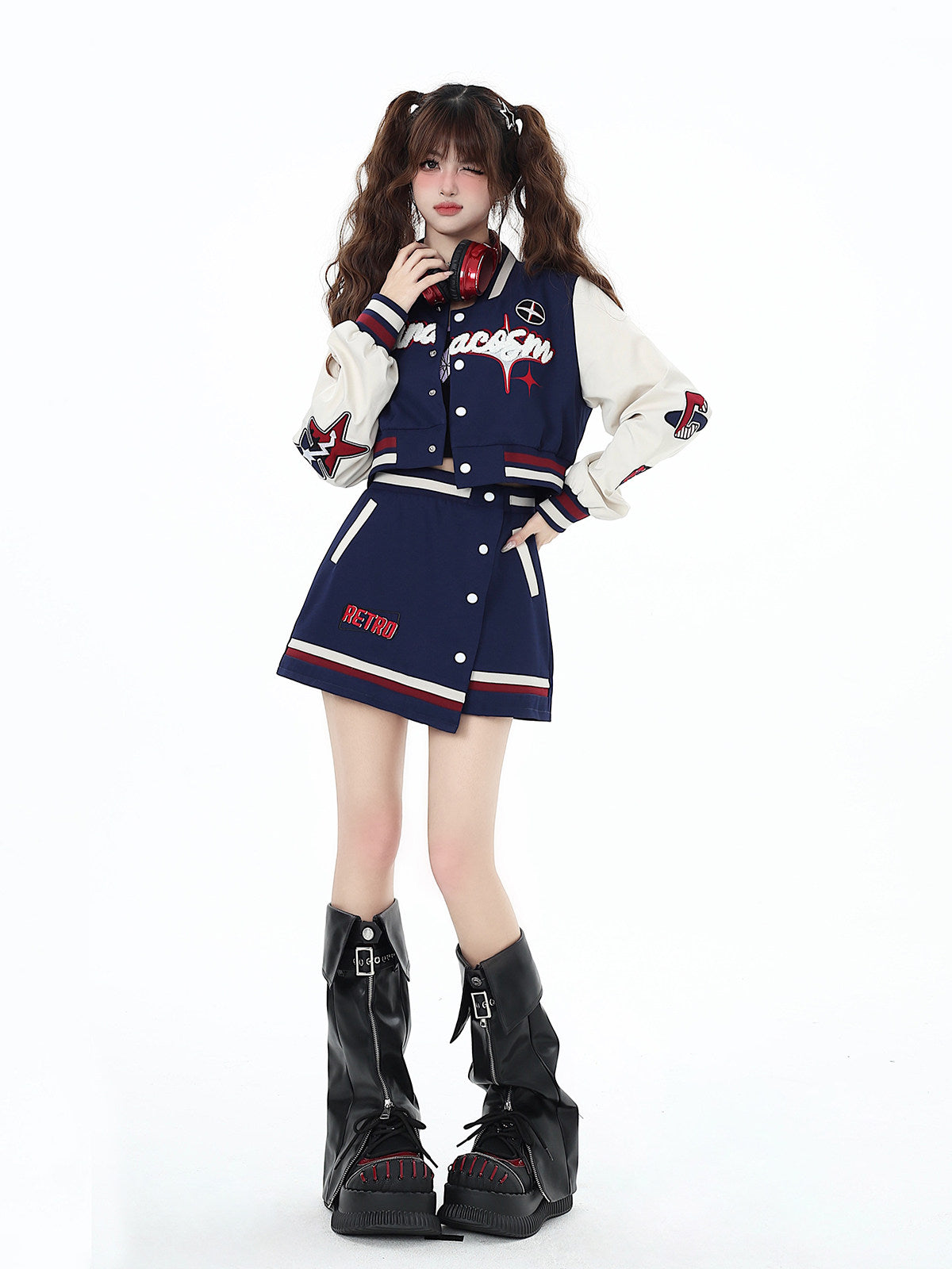 CrazyGirl American Street Original Vintage Baseball Jacket – Fall Winter Academy High Street Oversized Versatile Jacket