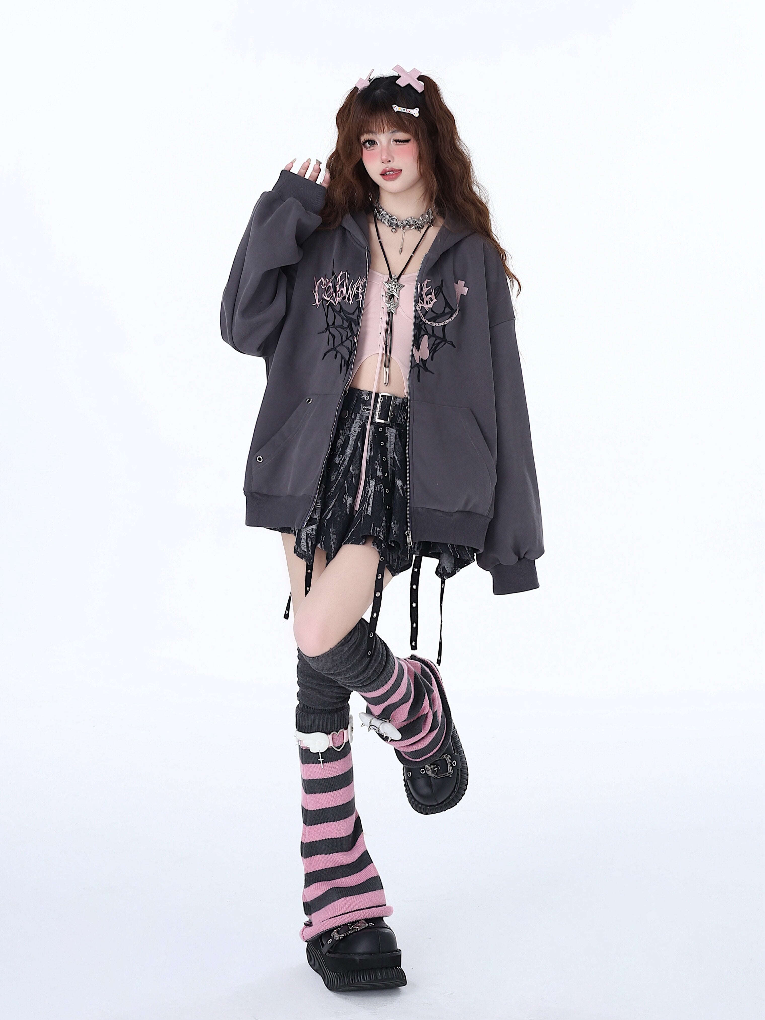 Broken Butterfly Original Sweet Subpunk Niche Oversized Versatile Hoodie Jacket – Early Spring