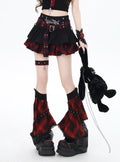 Goth Idol Millennium Plaid Cake Skirt – Original Subculture Niche Design for Summer