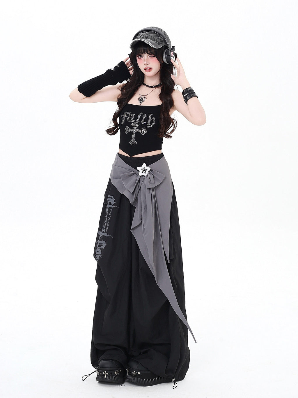 Original Light Asian Street Sweet Cool Hot Girl High-Waist Oversized Wide Leg Cargo Pants