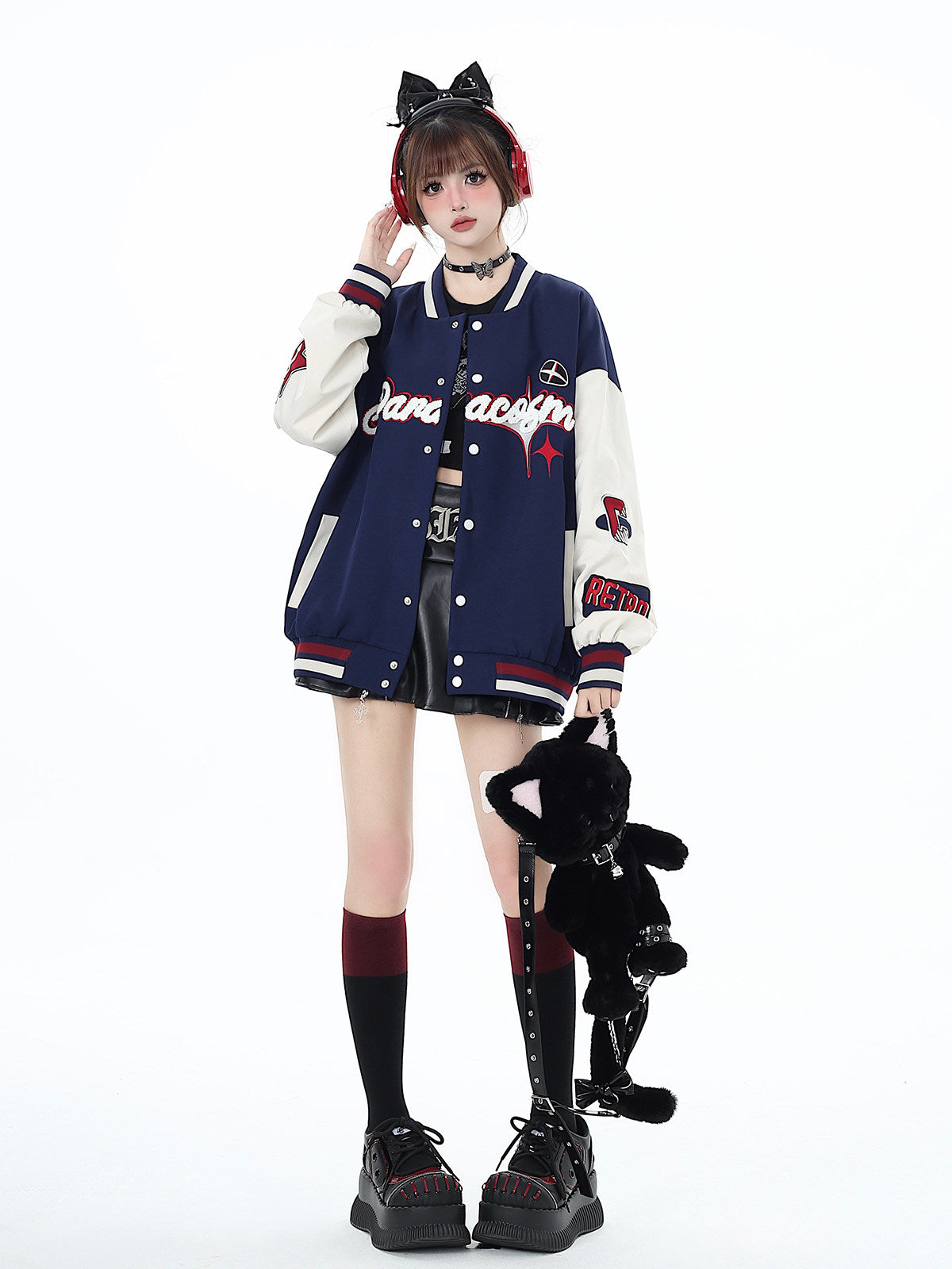 CrazyGirl American Street Original Vintage Baseball Jacket – Fall Winter Academy High Street Oversized Versatile Jacket