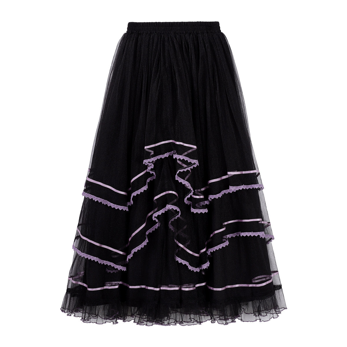 Purple Lily Chinese Lolita Set- Gauze Hanfu Jacket Cross Collar Dress Skirt - S-XL