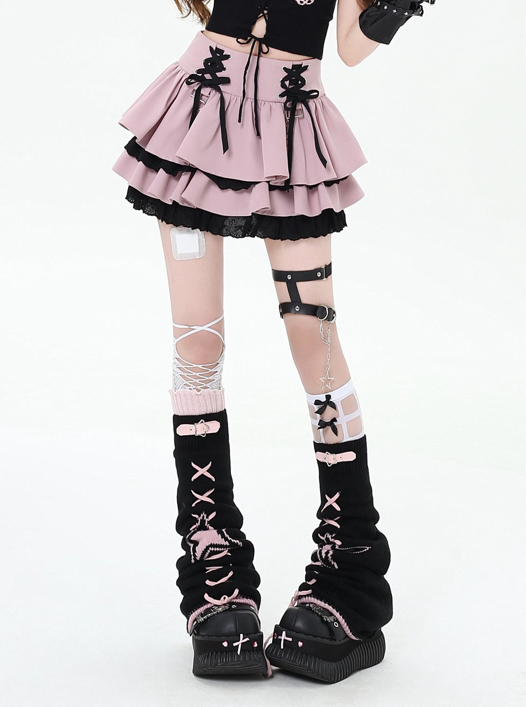 Rebellion Era Original Y2K Sweet Cool Edgy Girl Strap Lace Puffy Skirt Cake Dress