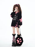 Pure Love Cycle Original Dark Sweet Cool Star V-Neck Loose Knit Pullover Sweater – Fall Winter