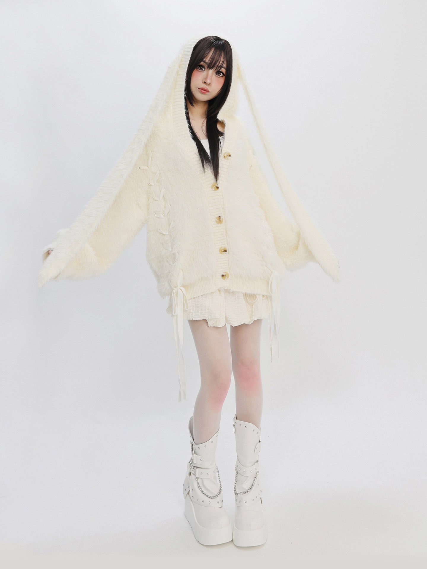 Cat Wish Original Faux Mink Angora Rabbit Knit Sweater – Oversized Thick Pullover Top for Fall & Winter