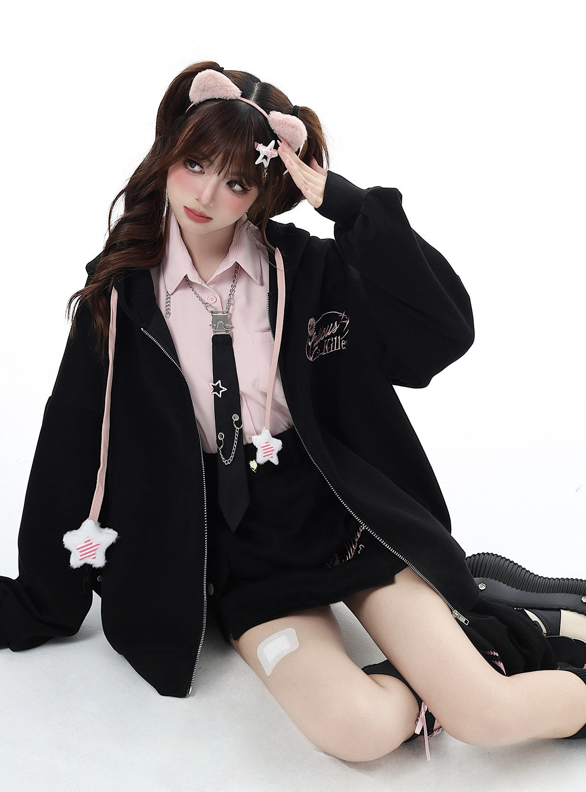 Original Small Hood Zip-Up Hoodie – Women's Casual Jacket for Fall & Winter