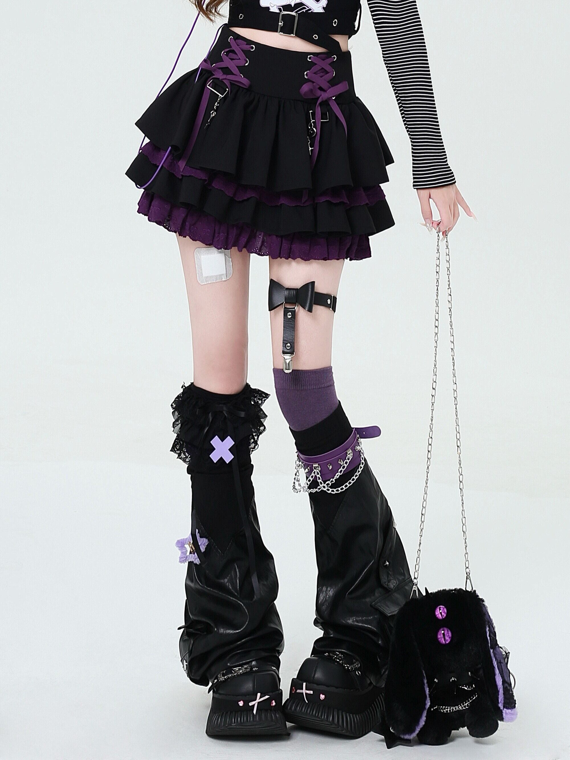 Rebellion Era Original Y2K Sweet Cool Edgy Girl Strap Lace Puffy Skirt Cake Dress