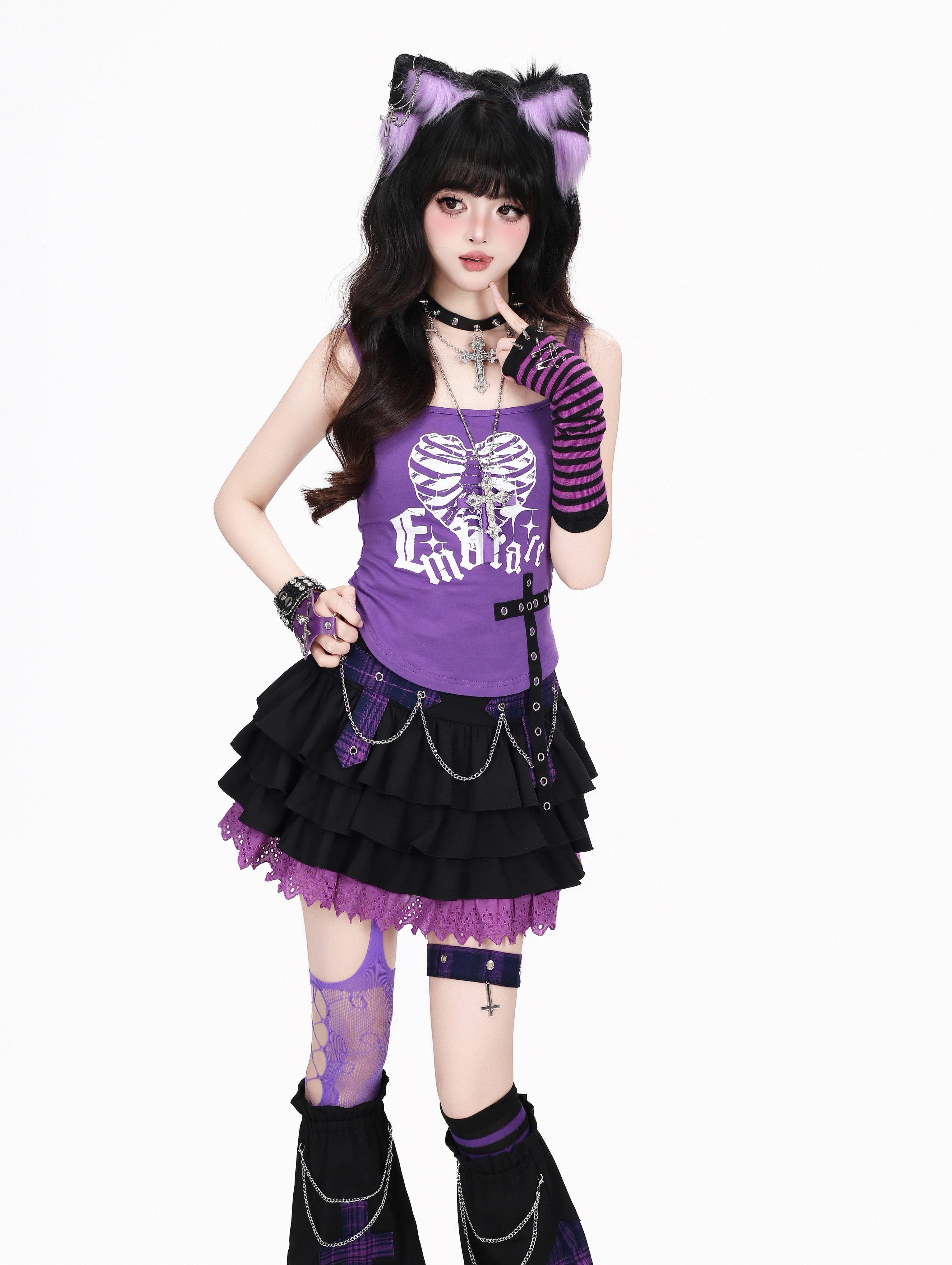 Heartbeat Rule Y2K Sweet Cool Slim Tank Top & Cover-Up – Original Subculture Design