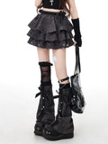 Farewell Poem Original Subtle Pattern Niche Gray Design Cake Skirt – Summer (Leg Cover Included)