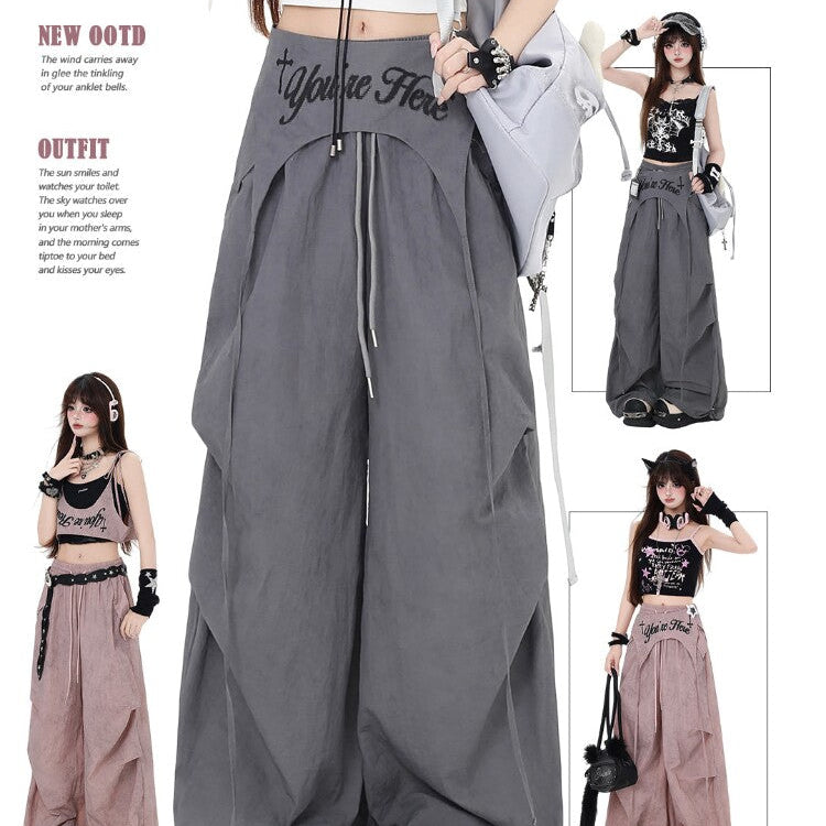 California Summer American Desert Hot Girl Layered Two-Piece High-Waist Work Casual Pants Set