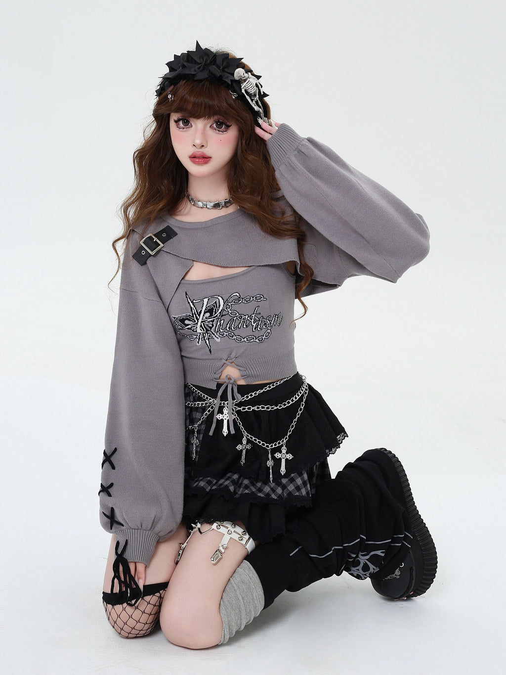 Love Heart Rate Original Sweet Spicy Long Sleeve Knit Two-Piece Set – Women's Outfit