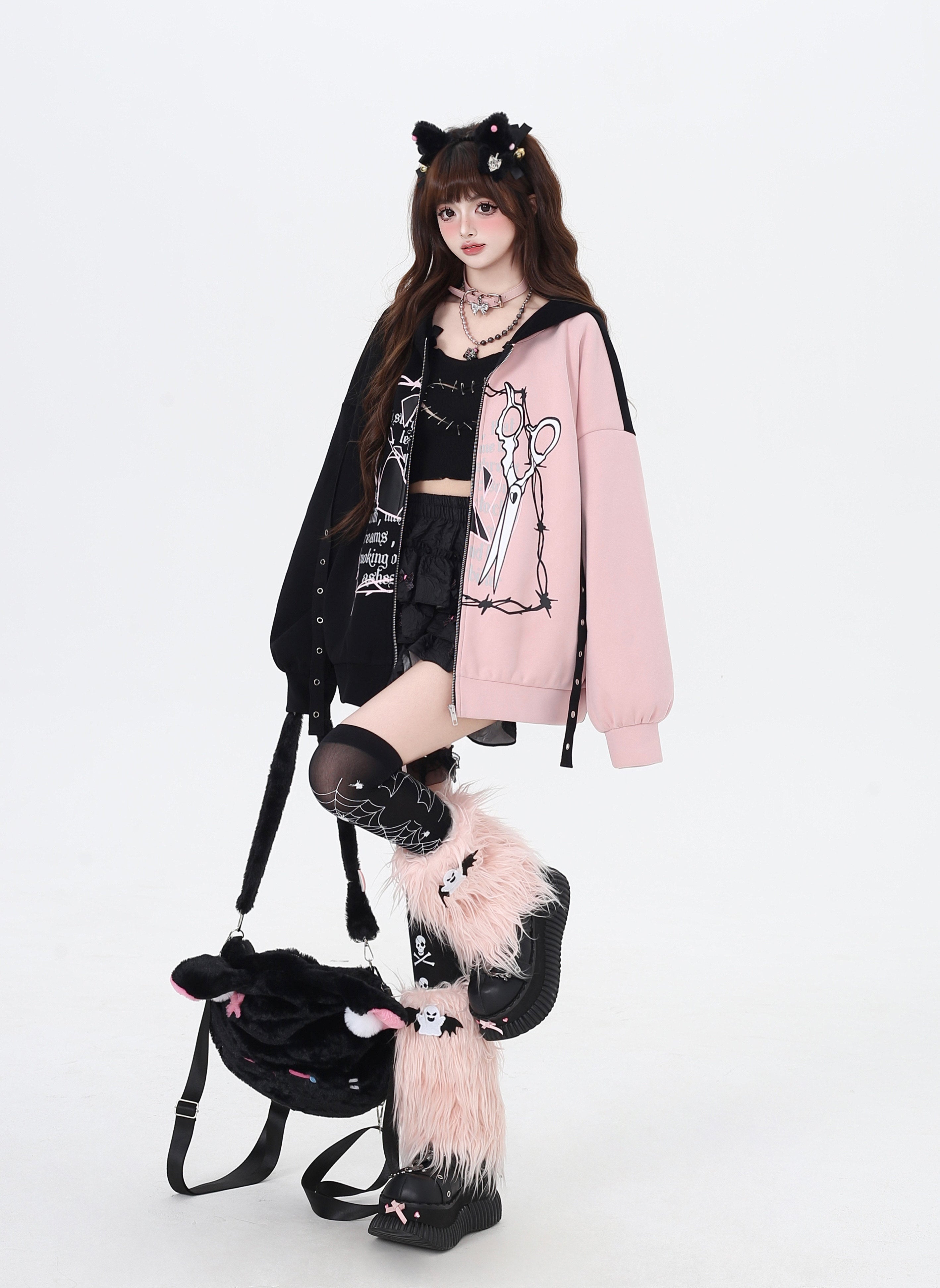 Worth Every Penny Original Sweet Cool Color Block Oversized Hoodie with Fleece Lining