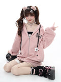 Original Small Hood Zip-Up Hoodie – Women's Casual Jacket for Fall & Winter