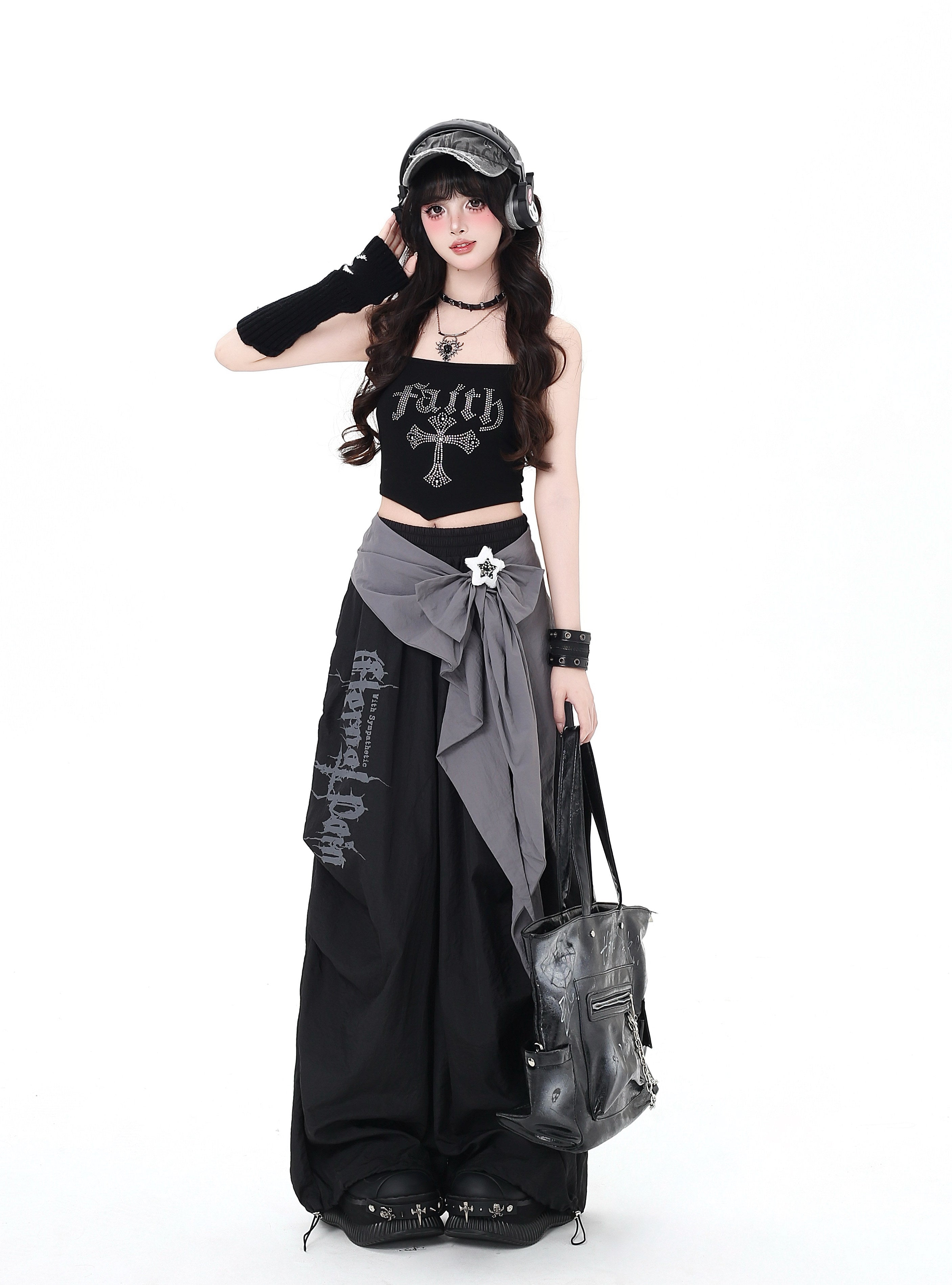 Original Light Asian Street Sweet Cool Hot Girl High-Waist Oversized Wide Leg Cargo Pants