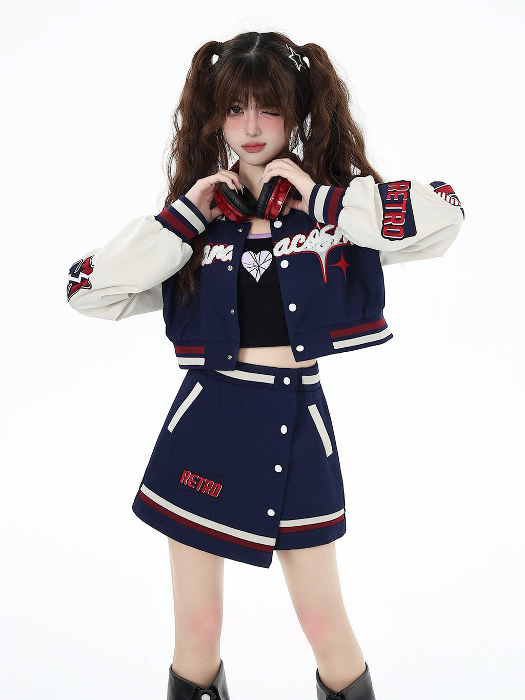 CrazyGirl American Street Original Vintage Baseball Jacket – Fall Winter Academy High Street Oversized Versatile Jacket