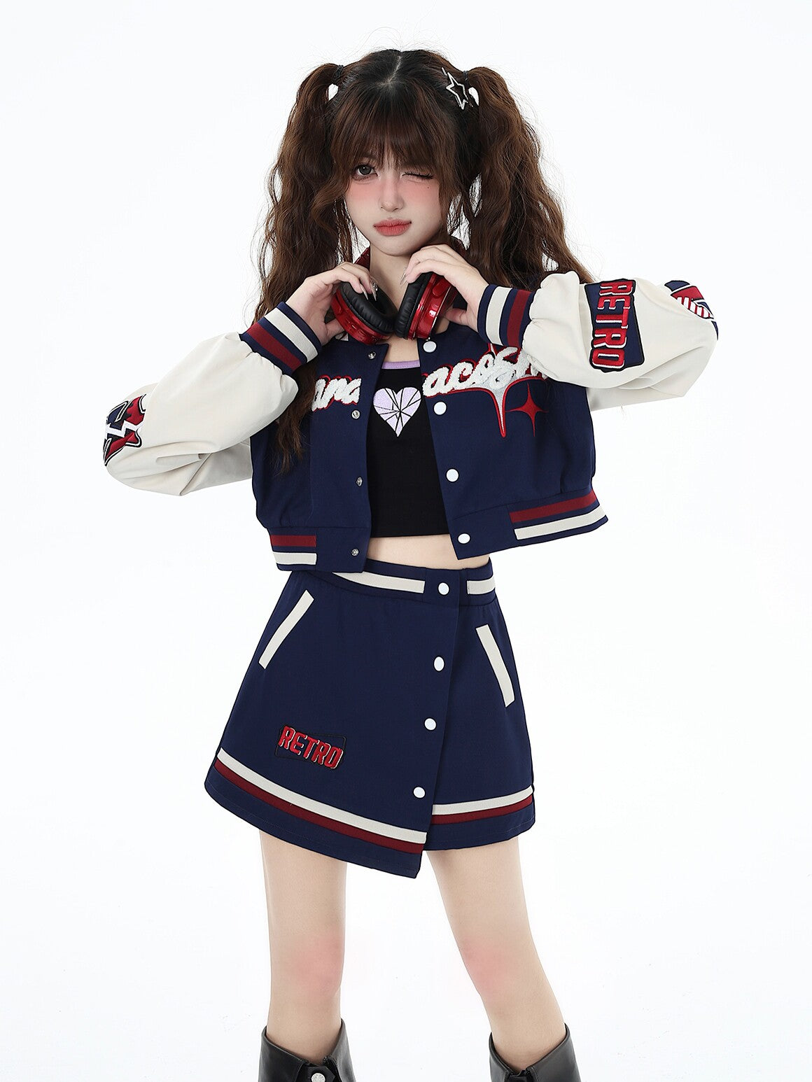 CrazyGirl American Street Original Vintage Baseball Jacket – Fall Winter Academy High Street Oversized Versatile Jacket