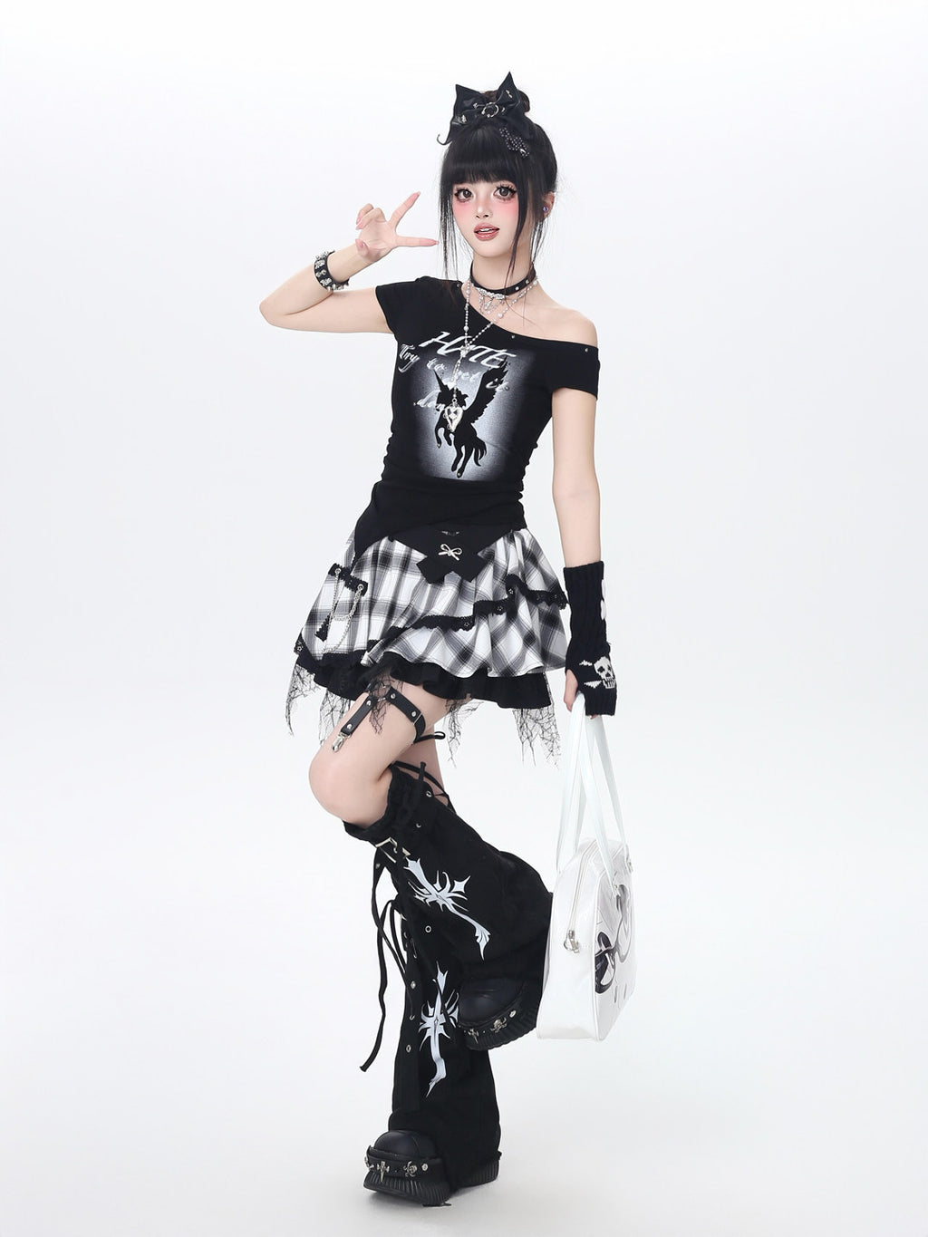 Scotland Love Letter Fluffy Cake Dress – Original Sweet Cool Asian Design for Spring & Summer