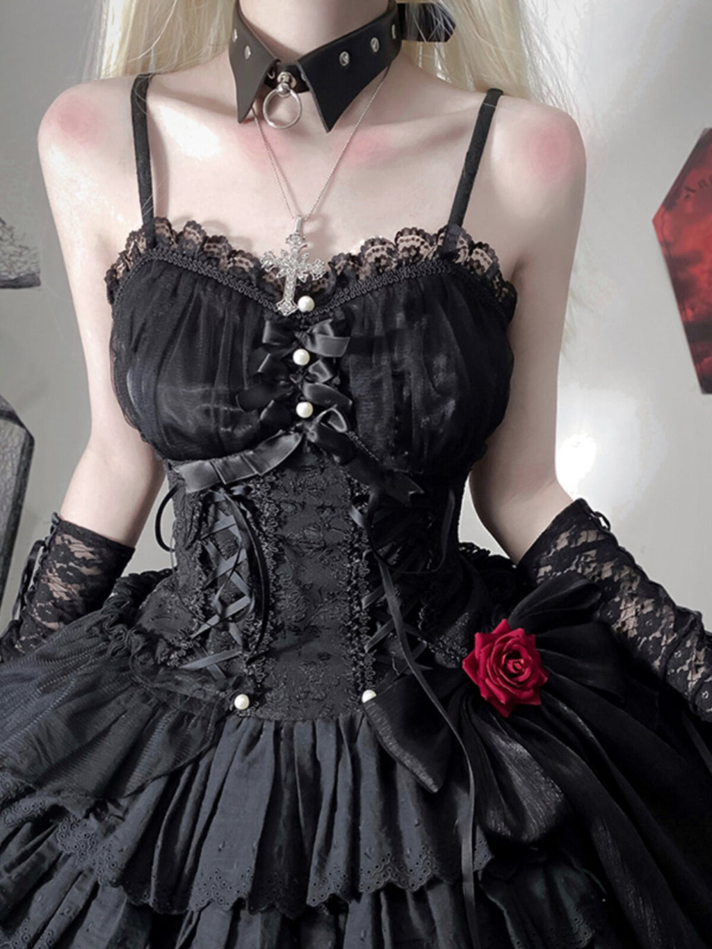 Little Rose JSK Slip Dress - Lolita Dress- Sweet Lolita- Fairy Corset Dress