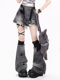 First Generation Kitten 2.0 Original Sweet Cute Girl Design High-Waist Denim Shorts – Summer