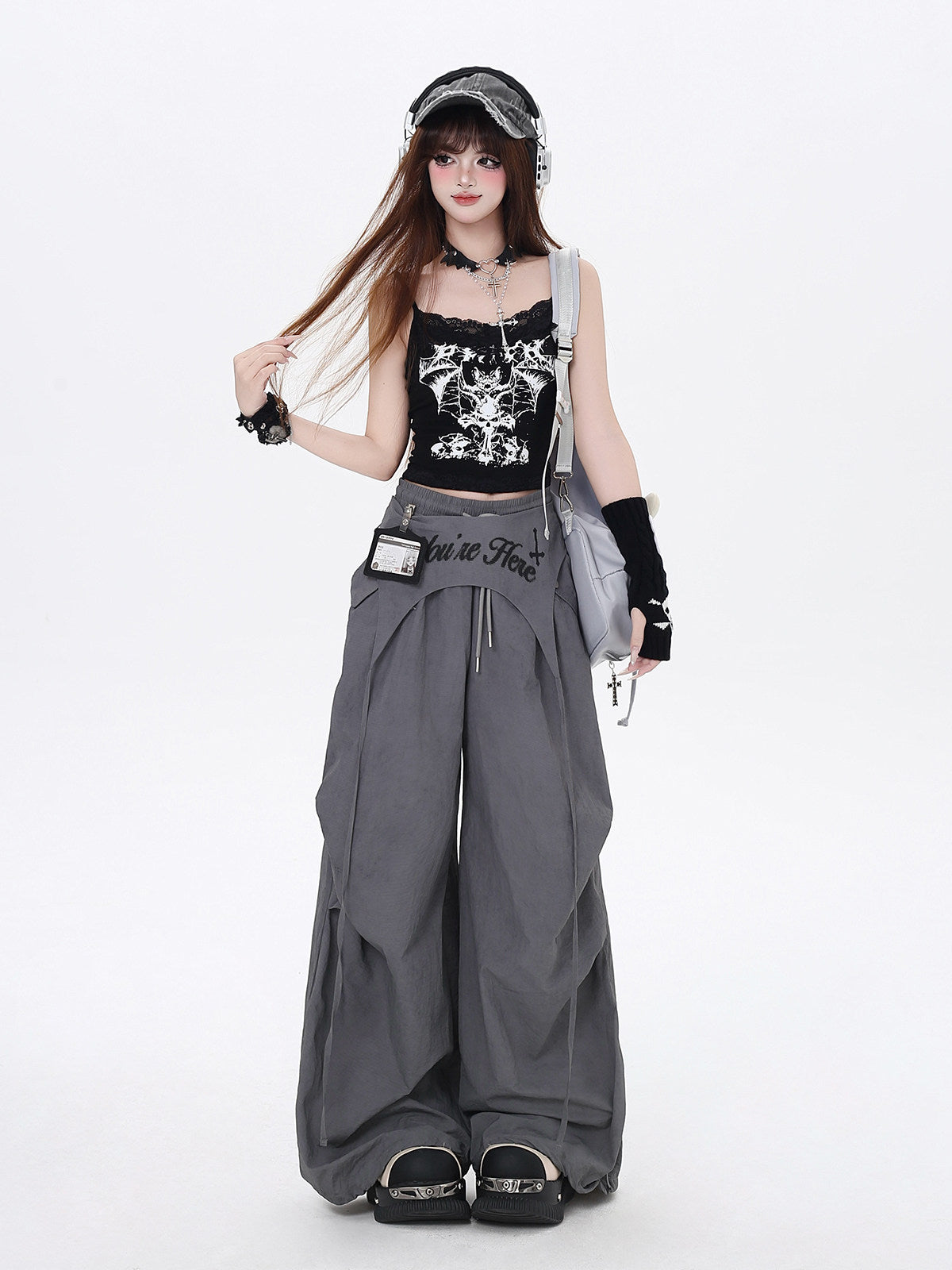 California Summer American Desert Hot Girl Layered Two-Piece High-Waist Work Casual Pants Set