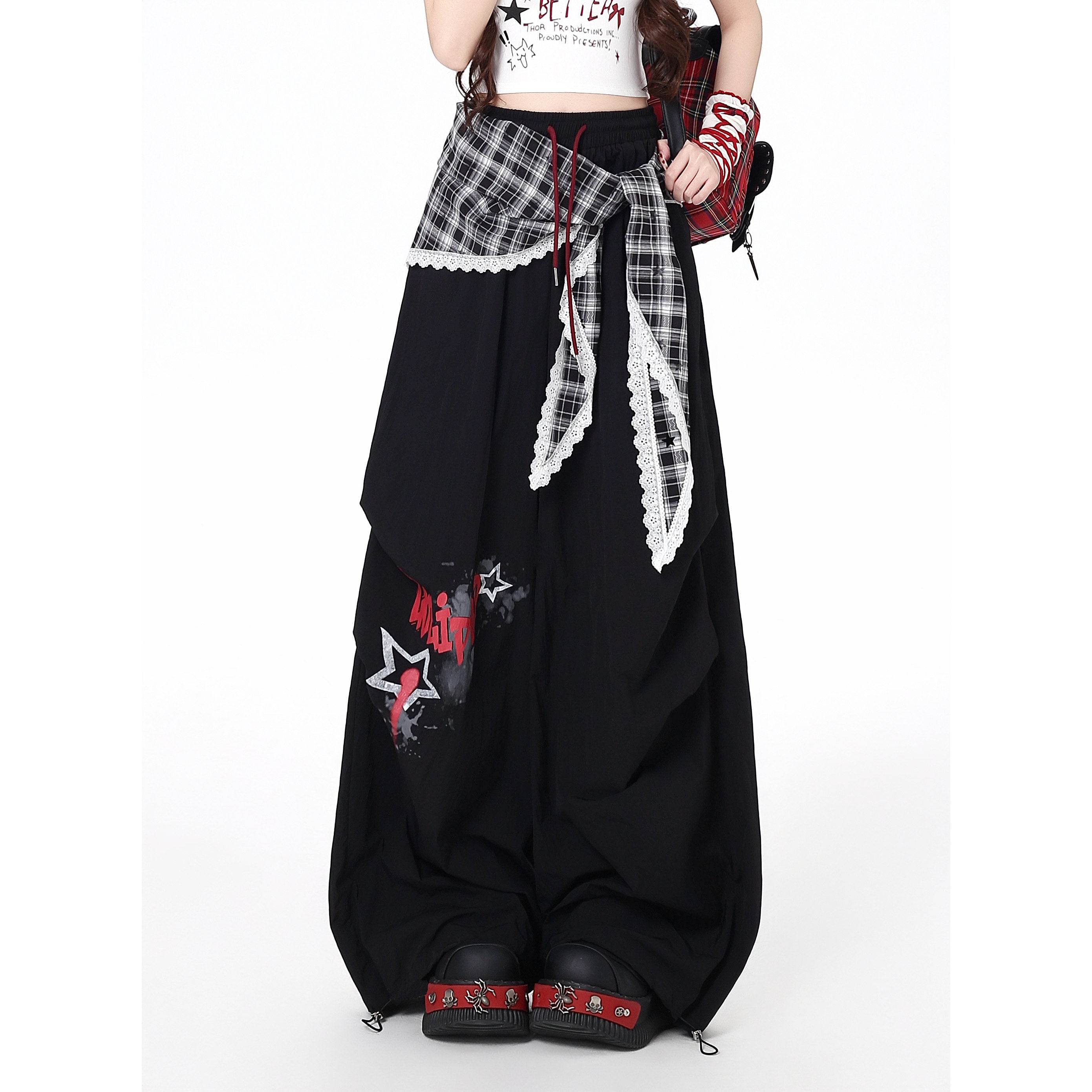 Original Street Layering Design Oversized Dance Workwear Casual Pants – Spring