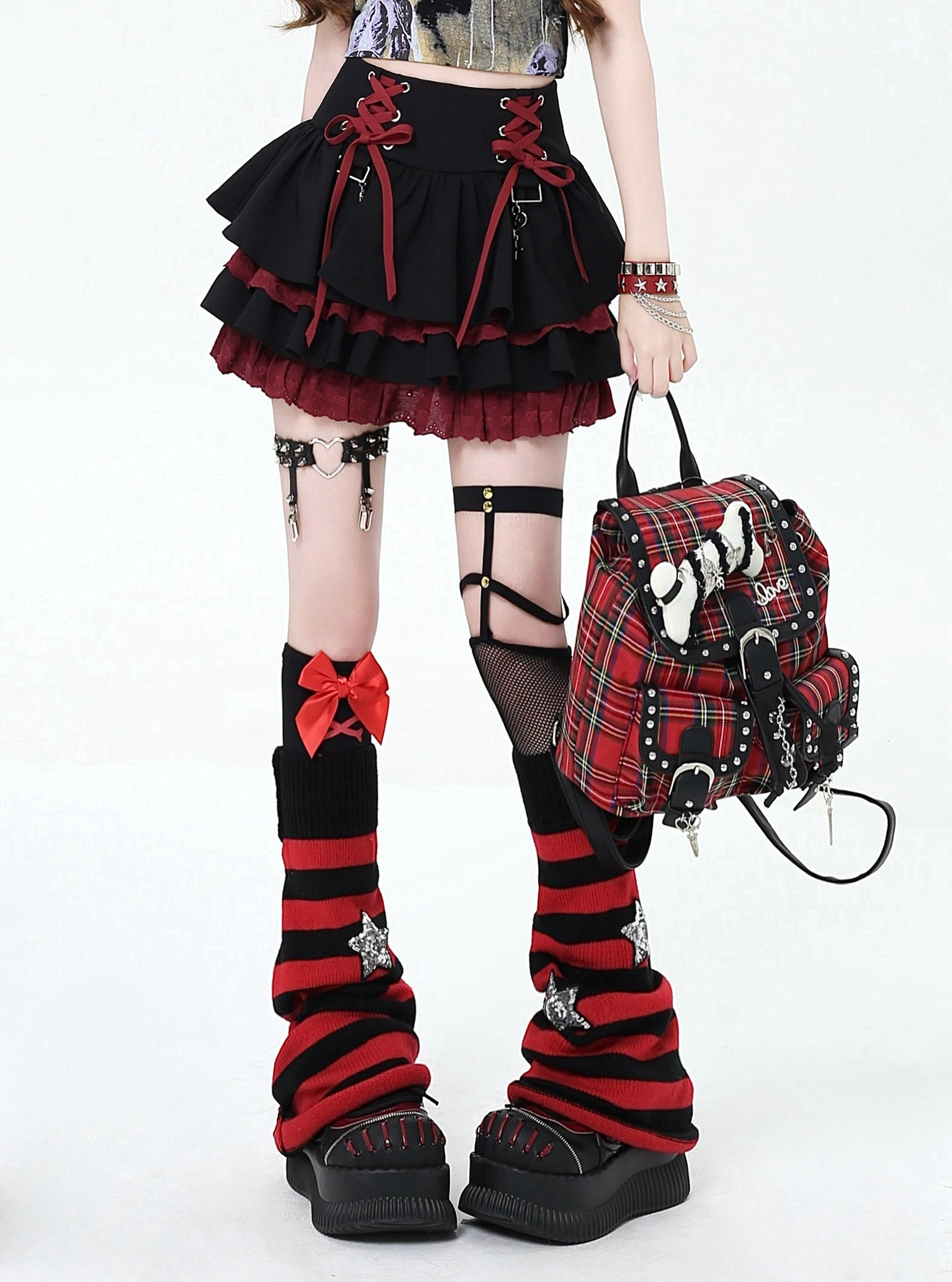 Rebellion Era Original Y2K Sweet Cool Edgy Girl Strap Lace Puffy Skirt Cake Dress