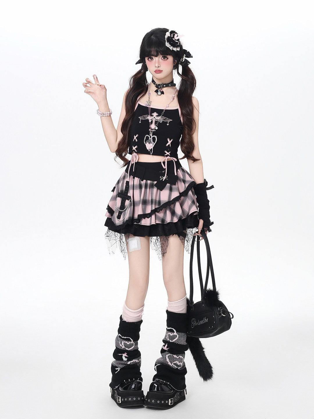 Scotland Love Letter Fluffy Cake Dress – Original Sweet Cool Asian Design for Spring & Summer