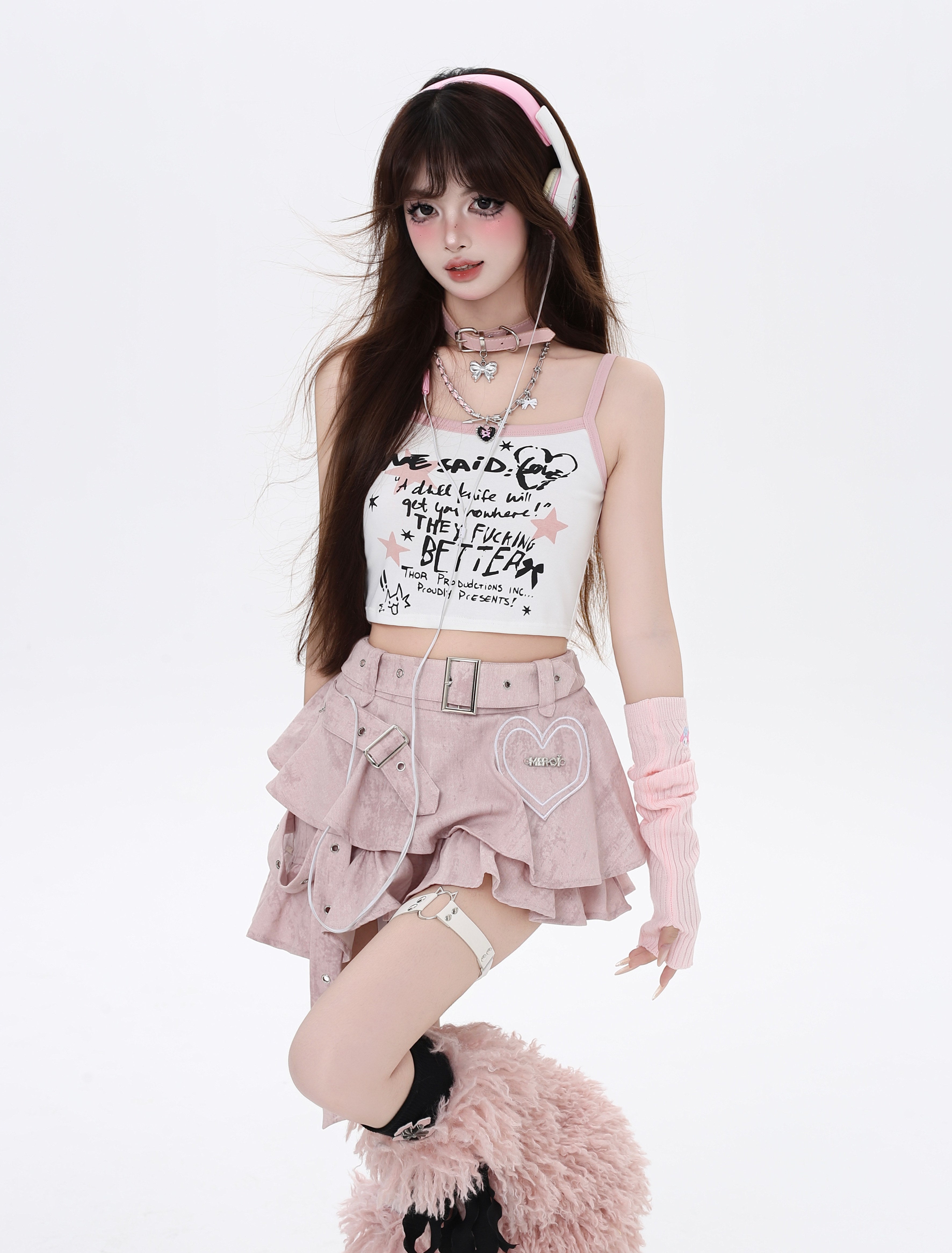 Graffiti Album Original Vielseitige Oberbekleidung Camisole Top – Sommer 2-teiliges & 3-teiliges Set